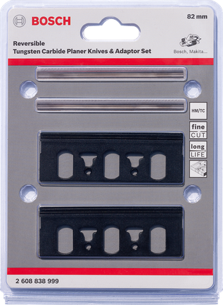 Bosch 82 mm tungsten carbide planer knives set.