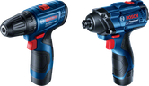 Bosch GSR 120-LI and GDR 120-LI cordless drill and impact driver.
