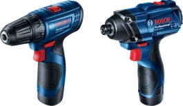 Bosch GSR 120-LI and GDR 120-LI cordless drill and impact driver.