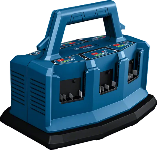GAL 18V6-80 Bosch GAL 18V6-80 charger with six battery slots.