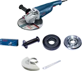 Bosch GWS 2200 angle grinder with accessories set.