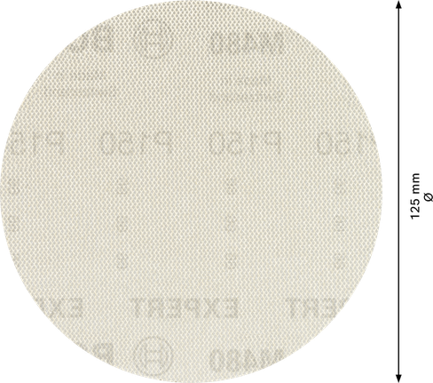 EXPERT M480 Sanding Net for Random Orbital Sanders 125 mm, G 150 5-pc Bosch EXPERT M480 Sanding Net 125mm G150 disc.