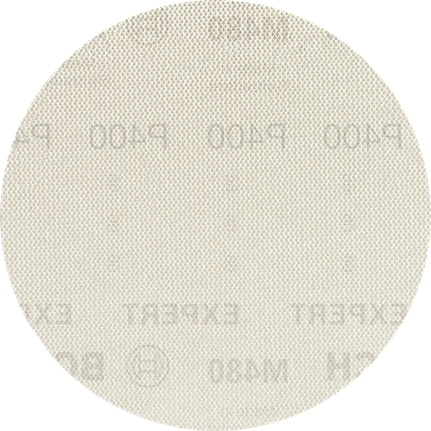EXPERT M480 Sanding Net for Random Orbital Sanders 125 mm, G 400 5-pc Bosch EXPERT M480 Sanding Net disc 125 mm grit 400.