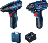 Bosch GSR 120-LI drill and driver set with case.