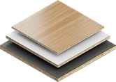 Plastic coated boards Plastic coated boards.
