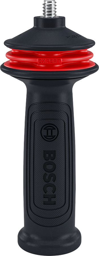 Bosch EXPERT Handle for Vibration Control M10, black with red ring.