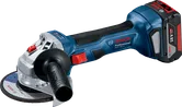 Bosch GWS 180-LI cordless angle grinder with 18V 5.0Ah battery.