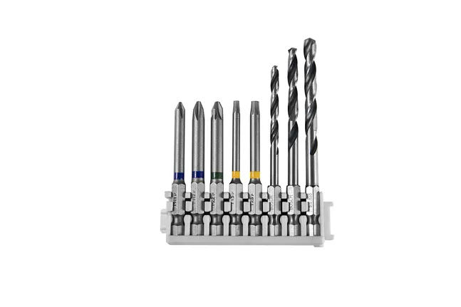 Bosch Pick & Click Extra Hard Screwdriver and HSS Impact Drill Bit Mixed Pack 8-piece.