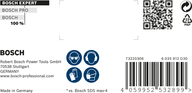 EXPERT SDS max-8X Hammer Drill Bit 16 x 400 x 540 mm EXPERT SDS max-8X Hammer Drill Bit 16 x 400 x 540 mm