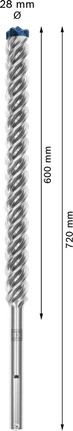 EXPERT SDS max-8X Hammer Drill Bit 28 x 600 x 720 mm EXPERT SDS max-8X Hammer Drill Bit 28 x 600 x 720 mm
