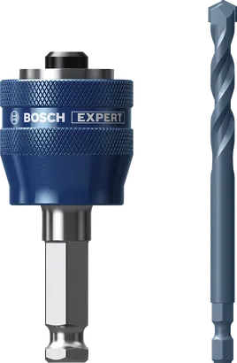 Bosch EXPERT Power Change Plus Hole Saw Arbor and TCT Drill.