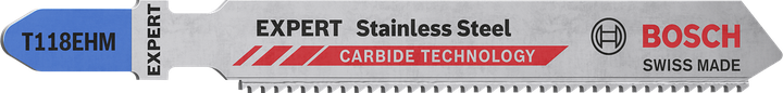 EXPERT Tough Metal medium T118EHM Bosch EXPERT Stainless Steel T118EHM jigsaw blade for metal.