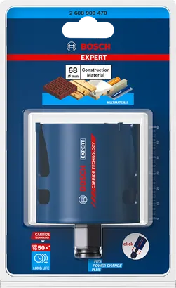 EXPERT Construction Material PC Plus Bosch 68×60 mm construction material hole saw.