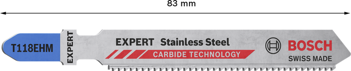 EXPERT Tough Metal medium T118EHM Bosch EXPERT T118EHM jigsaw blade for stainless steel.