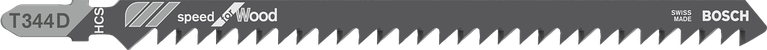 Bosch T344D Speed for Wood jigsaw blade for fast wood cutting.