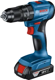 Bosch GSB 185-LI cordless drill, 18V 2.0Ah battery.