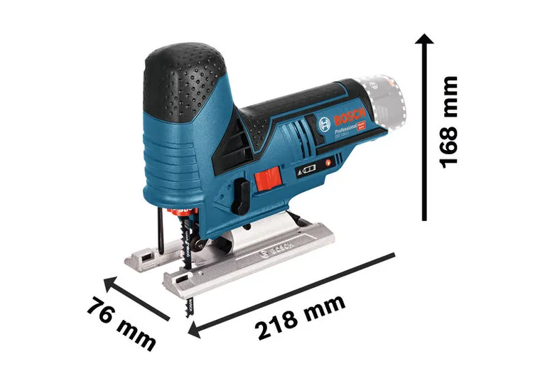 Bosch GST 12V-70 cordless jigsaw with 70 mm wood cutting depth.