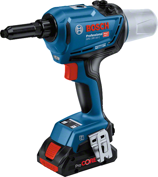 Bosch cordless 18V rivet gun.
