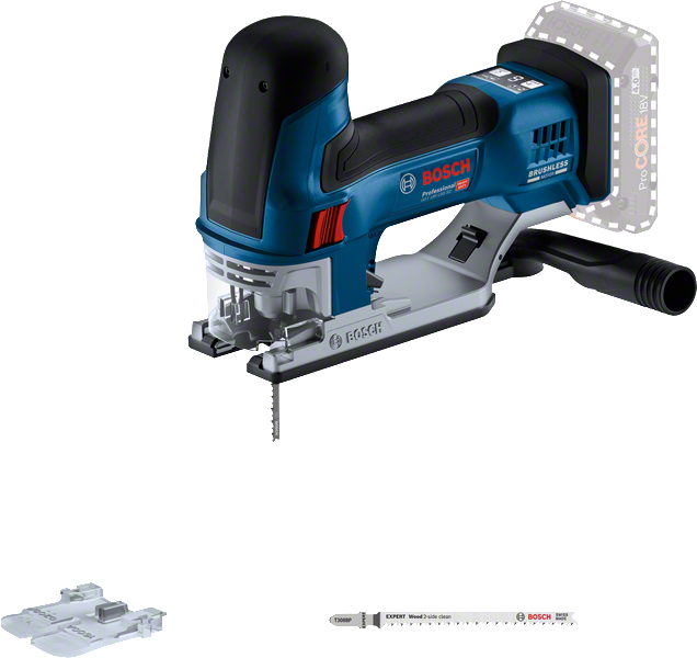 Bosch GST 18V-155 SC cordless jigsaw with brushless motor.
