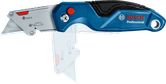 Bosch folding utility knife with ergonomic grip.