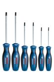 Bosch screwdriver set 6pc TX with ergonomic handles.