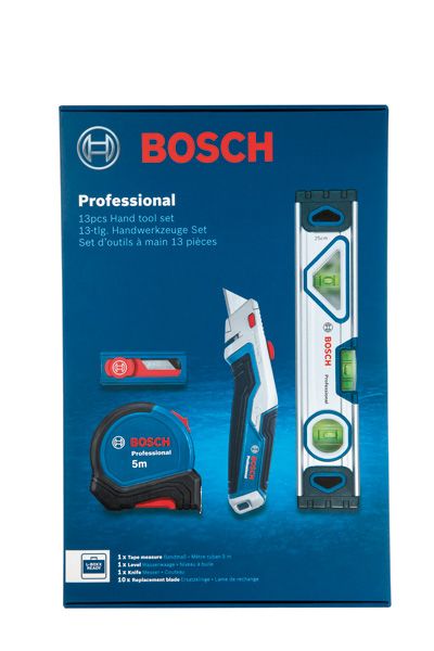 Hand Tool Mixed Set 13pc Bosch Hand Tool Mixed Set 13pc combo kit with level.