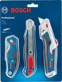Bosch Knife Set 3pc, utility and snap-off blades.