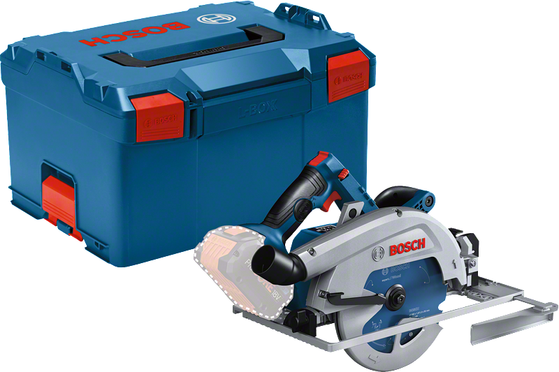 Bosch GKS 18V-68 GC cordless circular saw with case.
