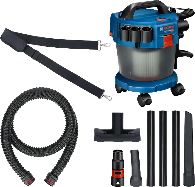 Bosch GAS 18V-10 L cordless wet and dry vacuum set.