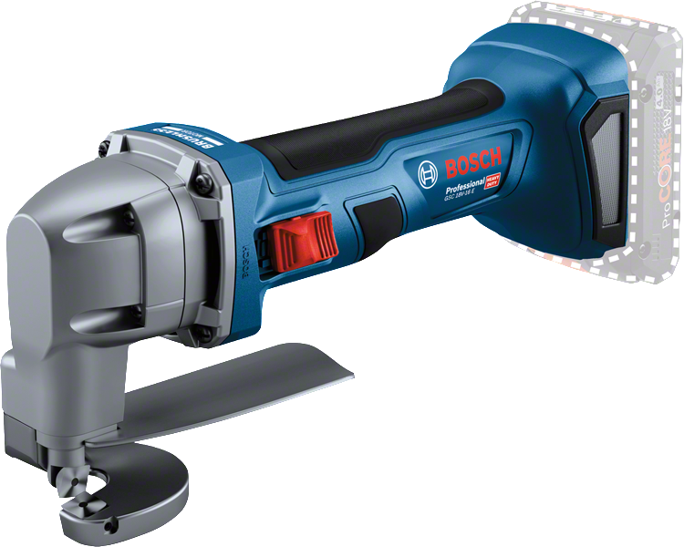 Bosch GSC 18V-16 cordless metal shear tool.