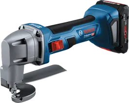 Bosch GSC 18V-16 E cordless metal shear for cutting steel.