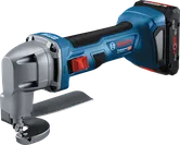 Bosch GSC 18V-16 E cordless metal shear for cutting steel.