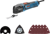 Bosch GOP 30-28 multi-tool with Starlock Plus accessories.