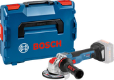 Bosch GWX 18V-10 SC cordless angle grinder with case.