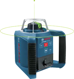 Bosch GRL 300 HVG laser leveling tool with 300 m range.