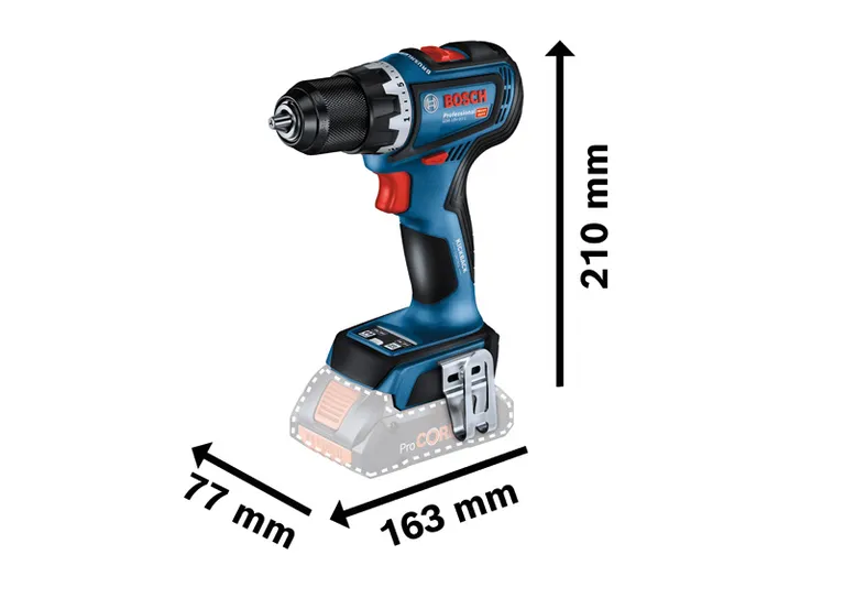 Bosch GSR 18V-90 C cordless drill/driver with compact design.