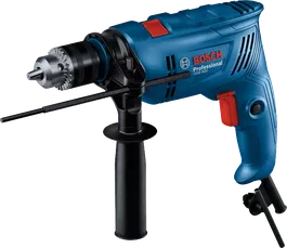 Bosch GSB 600 impact drill with side handle.