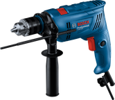 Bosch GSB 600 impact drill with side handle.
