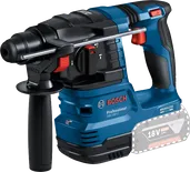 Bosch GBH 185-LI cordless rotary hammer with battery, charger and case.