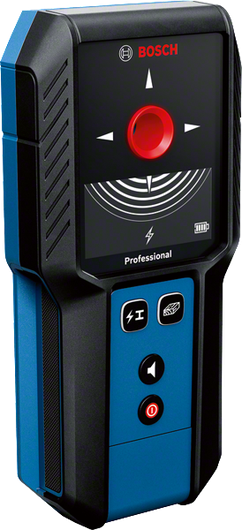 Bosch GMS 120-27 detector finds metals and live cables.