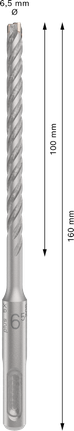 PRO SDS plus-5X Hammer Drill Bit, 6.5 x 100 x 160 mm PRO SDS plus-5X Hammer Drill Bit, 6.5 x 100 x 160 mm
