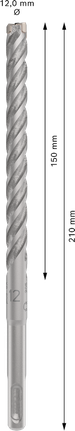 PRO SDS plus-5X Hammer Drill Bit, 12 x 150 x 210 mm PRO SDS plus-5X Hammer Drill Bit, 12 x 150 x 210 mm