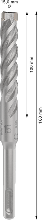 PRO SDS plus-5X Hammer Drill Bit, 15 x 100 x 160 mm PRO SDS plus-5X Hammer Drill Bit, 15 x 100 x 160 mm