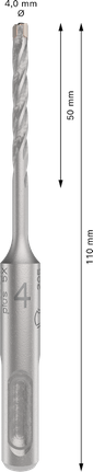 PRO SDS plus-5X Hammer Drill Bit, 4 x 50 x 110 mm PRO SDS plus-5X Hammer Drill Bit, 4 x 50 x 110 mm