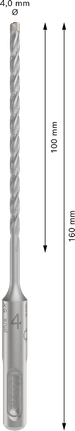 PRO SDS plus-5X Hammer Drill Bit, 4 x 100 x 160 mm PRO SDS plus-5X Hammer Drill Bit, 4 x 100 x 160 mm