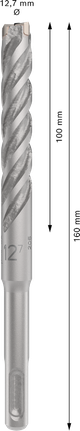 PRO SDS plus-5X Hammer Drill Bit, 12.7 x 100 x 160 mm PRO SDS plus-5X Hammer Drill Bit, 12.7 x 100 x 160 mm