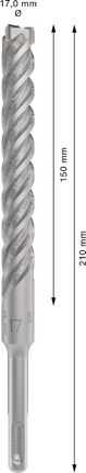 PRO SDS plus-5X Hammer Drill Bit, 17 x 150 x 210 mm PRO SDS plus-5X Hammer Drill Bit, 17 x 150 x 210 mm