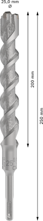 PRO SDS plus-5X Hammer Drill Bit, 25 x 200 x 250 mm PRO SDS plus-5X Hammer Drill Bit, 25 x 200 x 250 mm