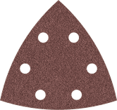 Bosch delta sanding sheet with six dust extraction holes.