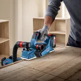 Bosch GHO 18V cordless planer with dust extraction.